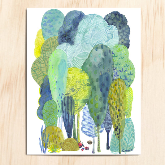 Green Trees Reader - Signed and Numbered Limited Edition Print.