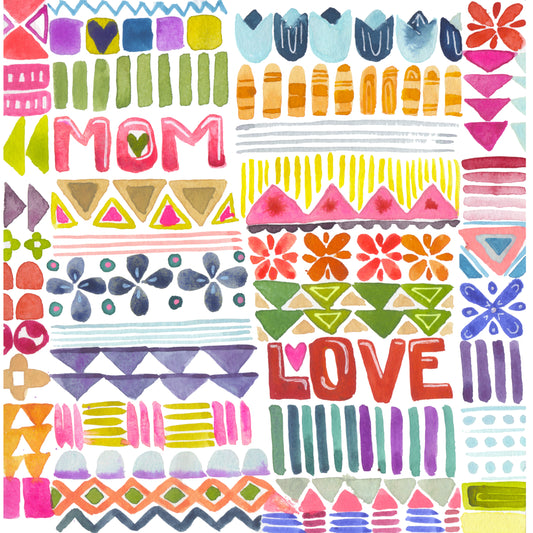 "Mom Love Quit" Original Watercolor Painting