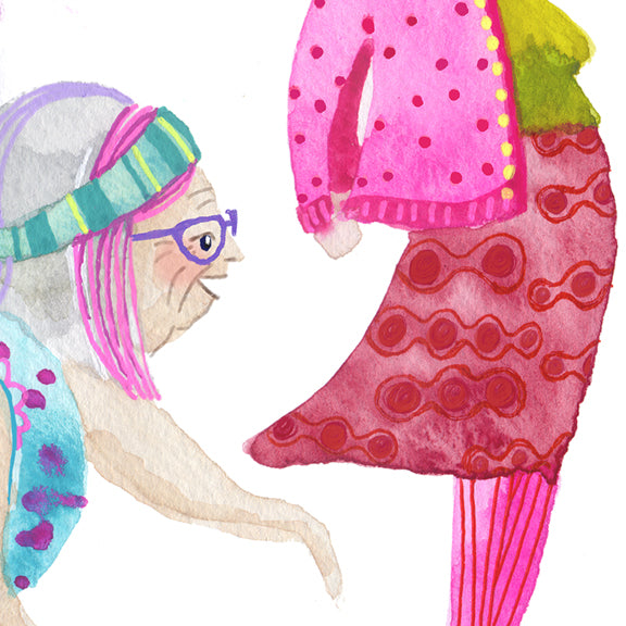 Skateboarding Grandmas - Production Print