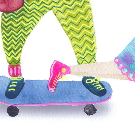 Skateboarding Grandmas - Production Print