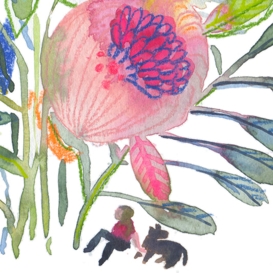 "Alone Time Bouquet" Original Watercolor Painting