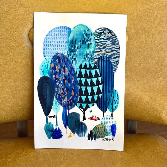 "Blue Tree Nap" Original