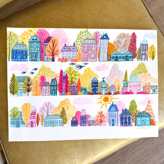 "Main Street in Bloom" Original