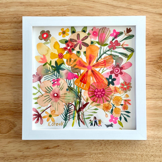 "Orange Mom Bouquet" Original Watercolor Painting