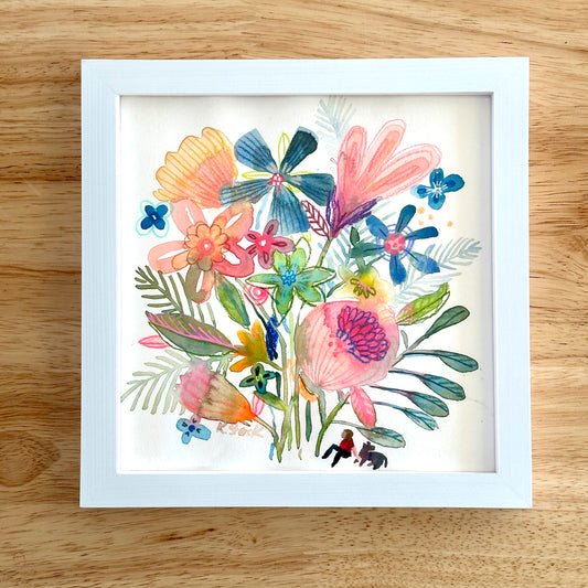 "Alone Time Bouquet" Original Watercolor Painting