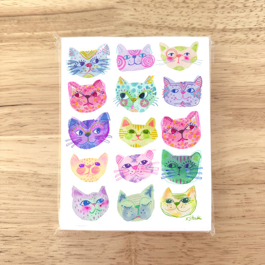 Cat Faces - Note Cards