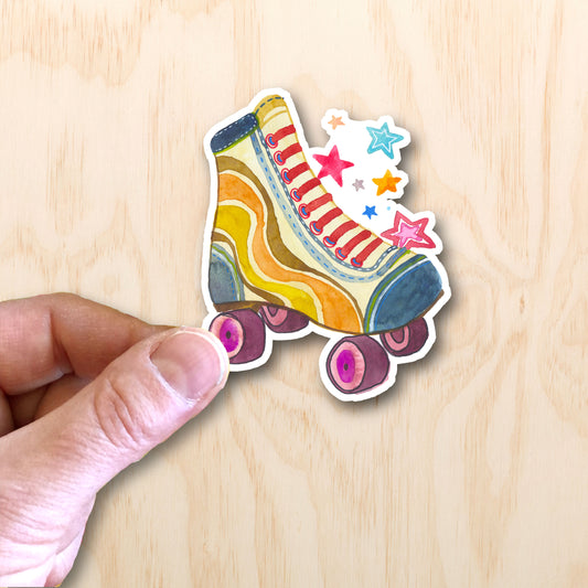 Vintage Roller Skate 3" Sticker