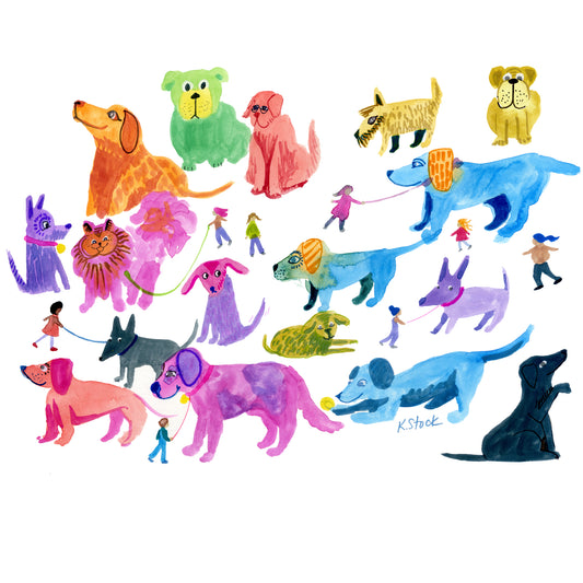 Big Dog Walk - Signed and Numbered Limited Edition Print.