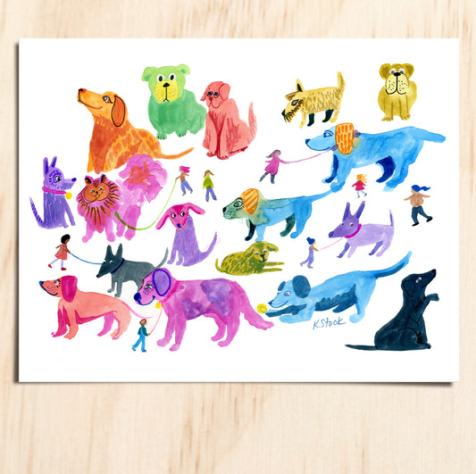 Big Dog Walk - Signed and Numbered Limited Edition Print.