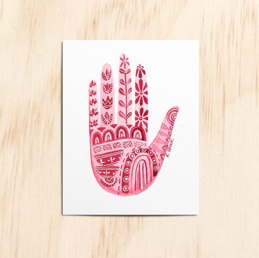 Folk Art Healing Hand - Production Print