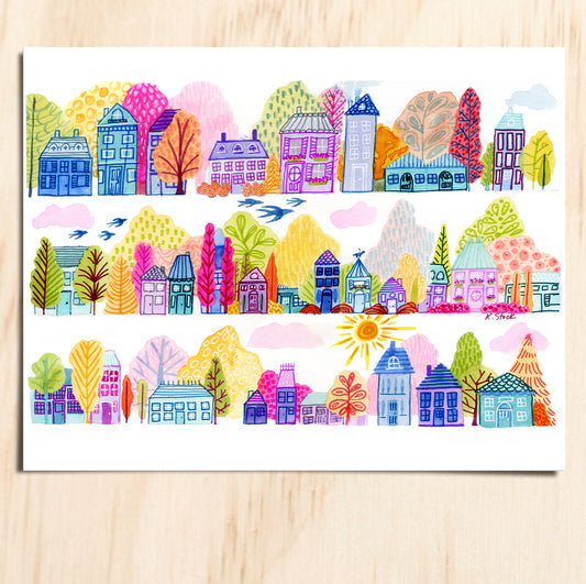 Main Street in Bloom - Signed and Numbered Limited Edition Print.