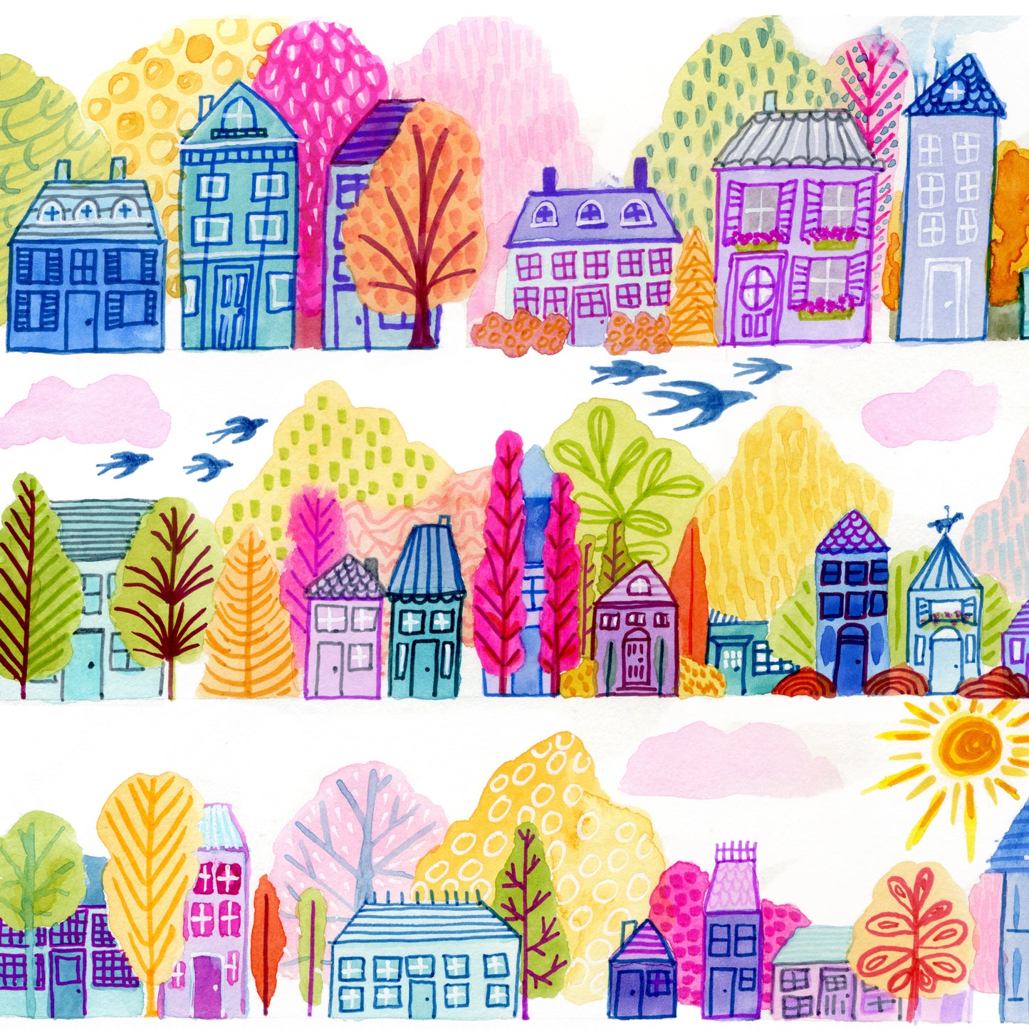 Main Street in Bloom - Signed and Numbered Limited Edition Print.