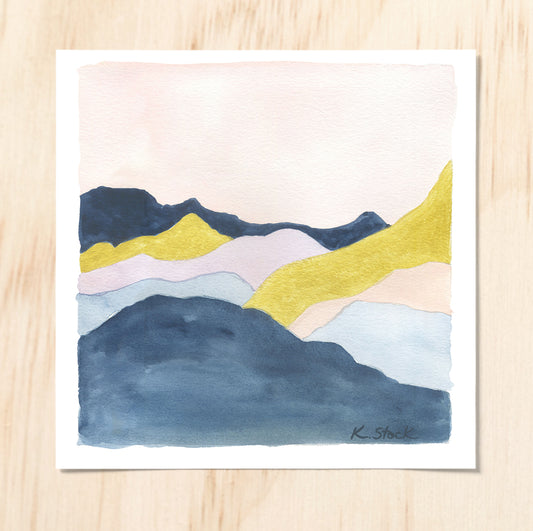 Pink Sky Mountain 1 - Signed and Numbered Limited Edition Print.