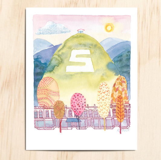 S Mountain with Maroon Downtown - Signed and Numbered Limited Edition Print.