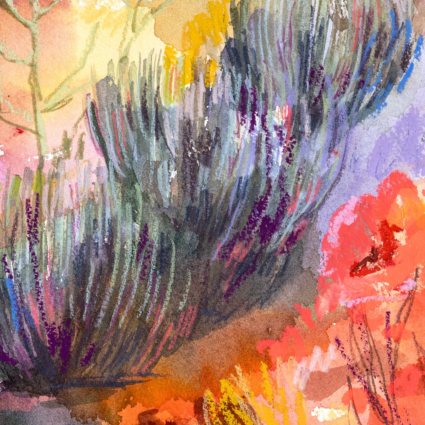 "Fourteener Country" Original Watercolor Painting - Framed