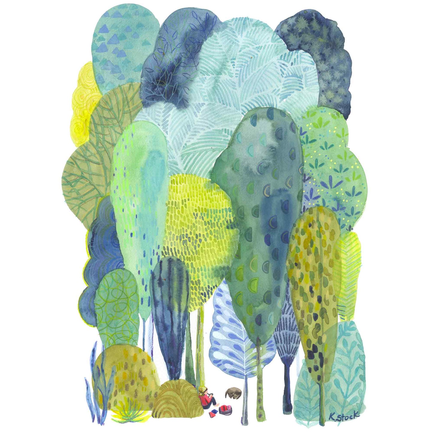 Green Trees Reader - Signed and Numbered Limited Edition Print.