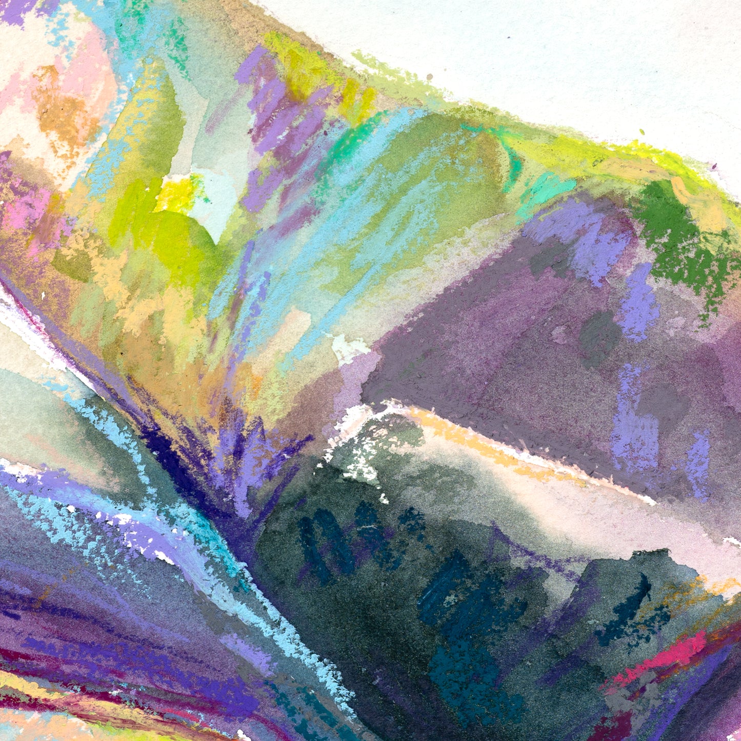 "Mount Princeton in Early Spring" Original Watercolor Painting - Framed