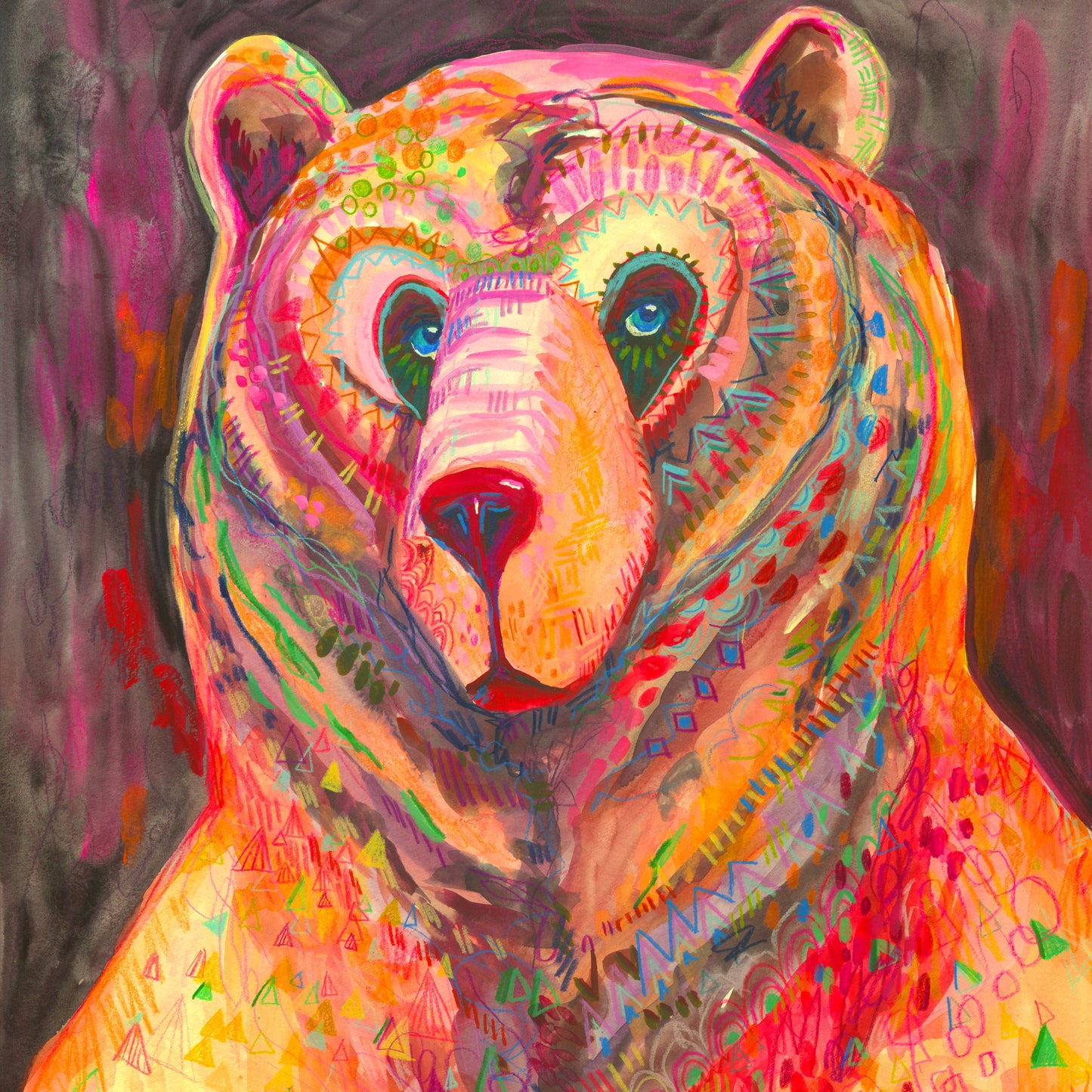 Rosy Bear - Signed and Numbered Limited Edition Giclee Prints
