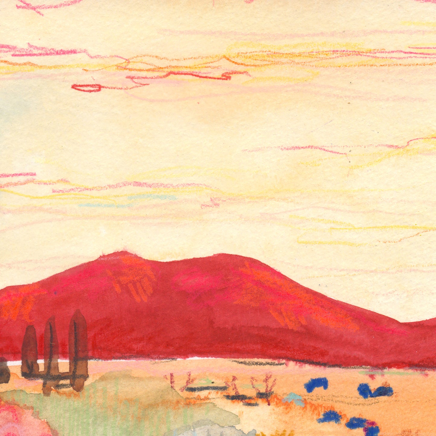 Pink Desert Grazing- Signed and Numbered Limited Edition Giclee Prints