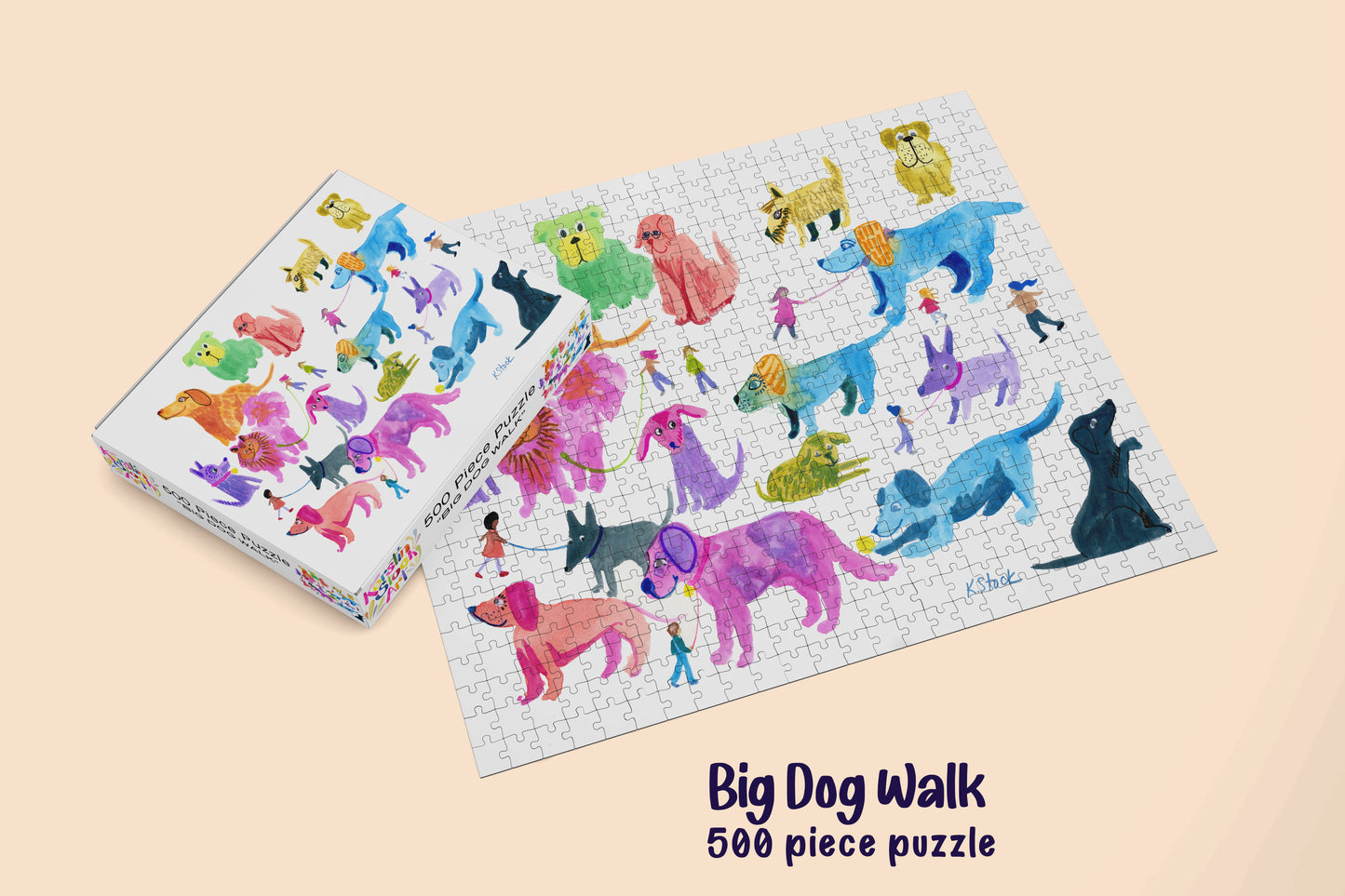 Big Dog Walk - 500 Piece Limited Edition Art Puzzle
