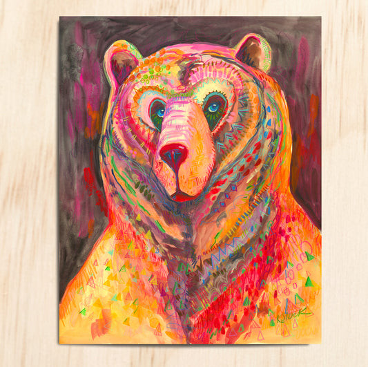 Rosy Bear - Signed and Numbered Limited Edition Giclee Prints
