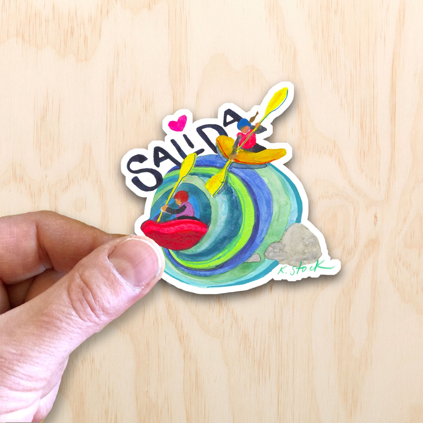 Salida Kayak Sticker 3"