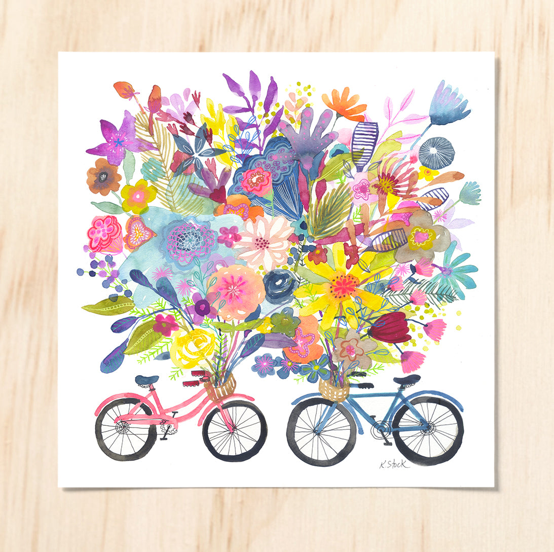 2 Bicycle Bouquet - Signed and Numbered Limited Edition Print.