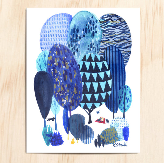 Blue Tree Nap - Signed and Numbered Limited Edition Print.