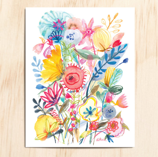Floral with Red Center - Signed and Numbered Limited Edition Print.