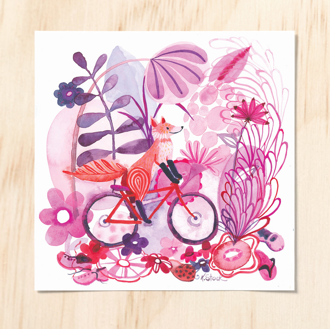 Fox on a Bicycle - Production Print