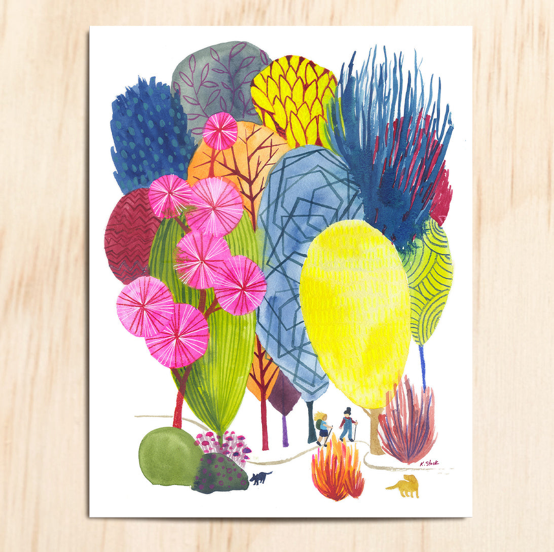 Girlfriend Hike - Signed and Numbered Limited Edition Print.