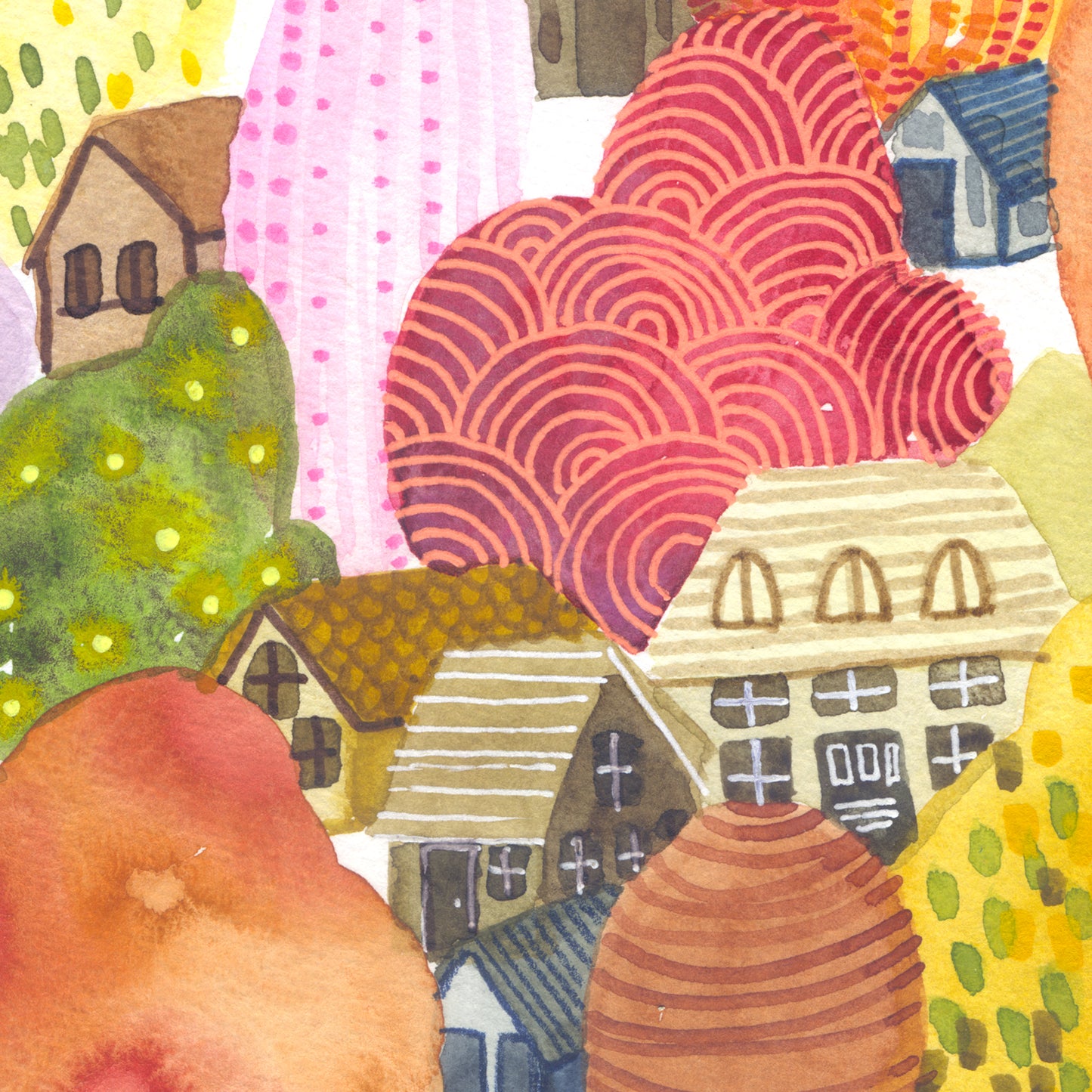 Autumn Village - Signed and Numbered Limited Edition Print.