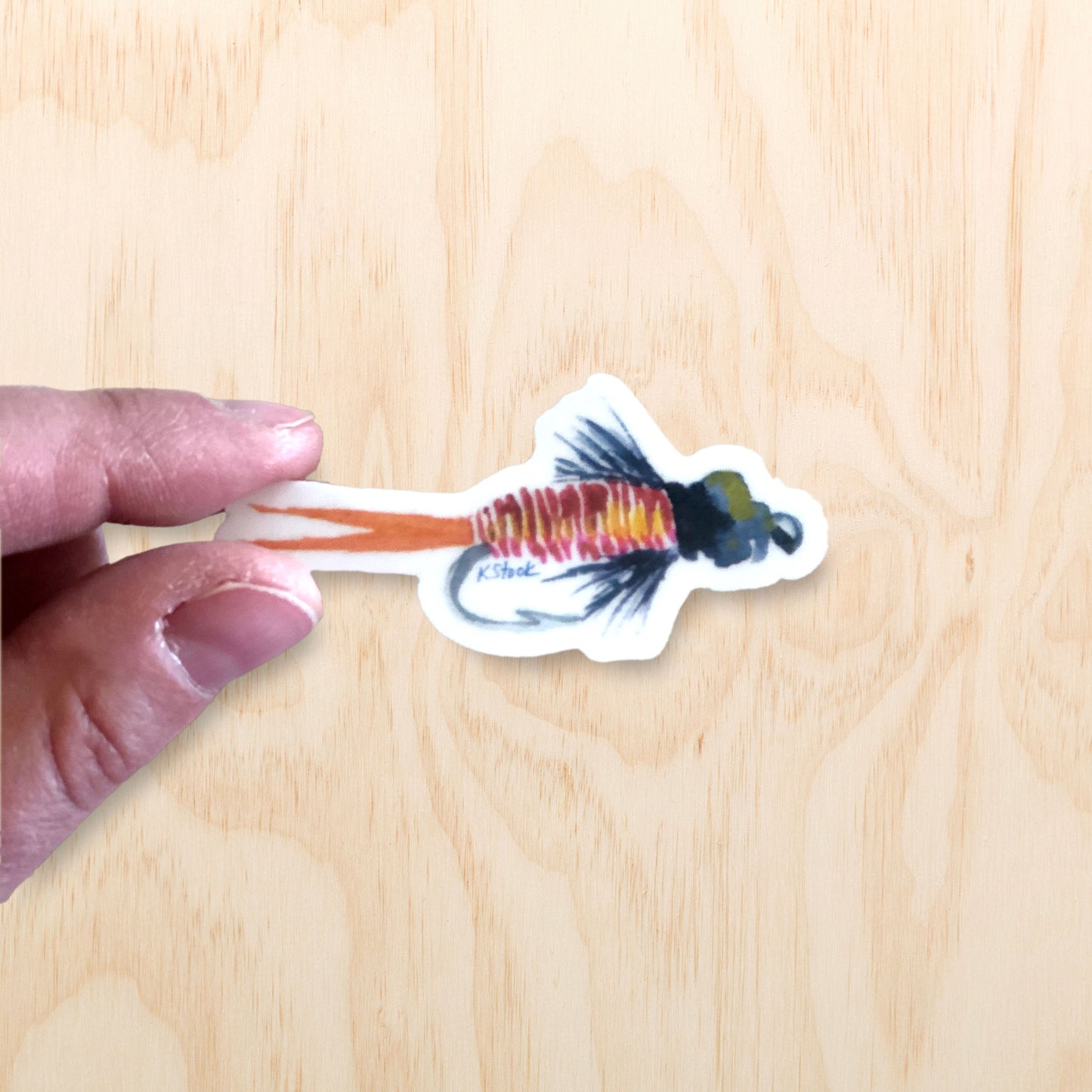 Fishing Fly Sticker 3"